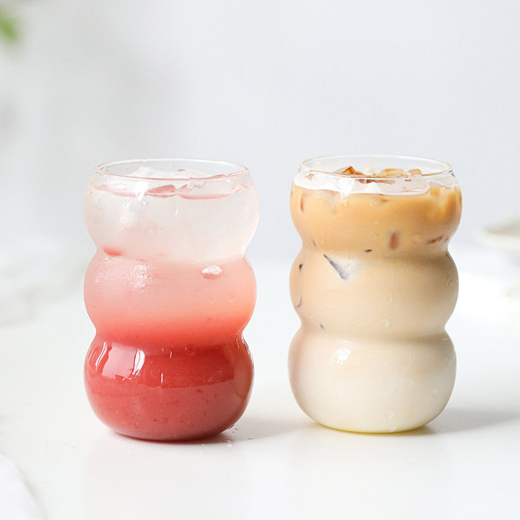 Verre sculpté transparent - Idéal pour vos boissons à la maison