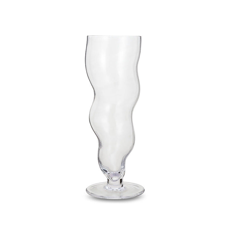 Verre transparent ondulé - Un service chic à la maison