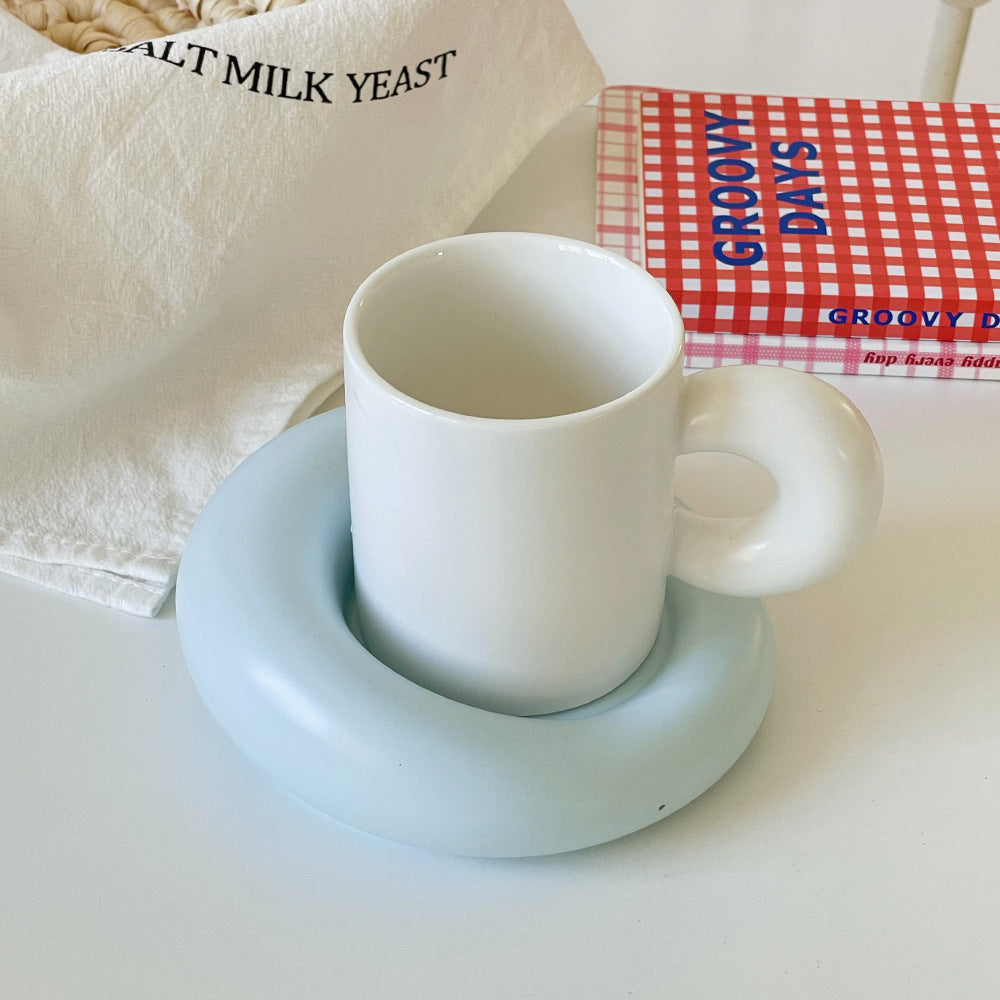 Set tasse et soucoupe en céramique - Design minimaliste