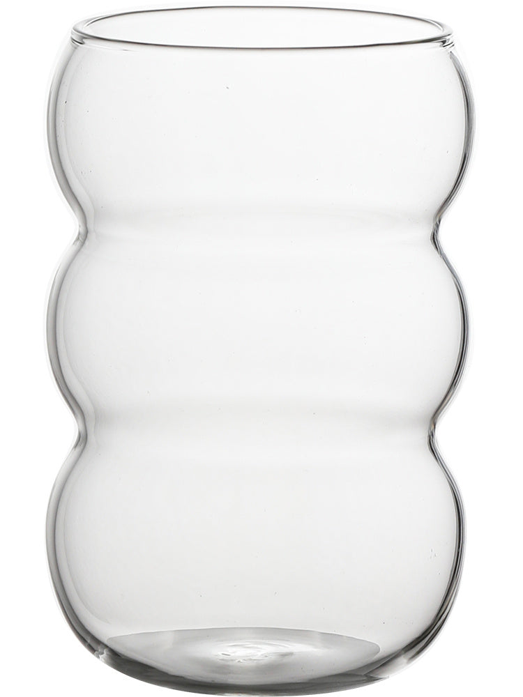 Verre sculpté transparent - Idéal pour vos boissons à la maison