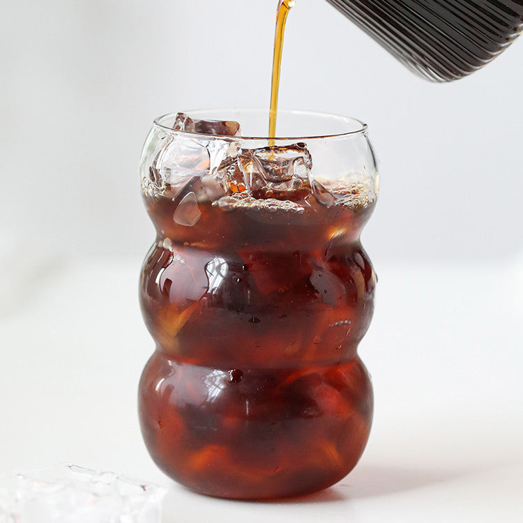 Verre sculpté transparent - Idéal pour vos boissons à la maison
